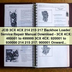 JCB 3CX 4CX 214 215 217 Backhoe Loader Service Repair Manual