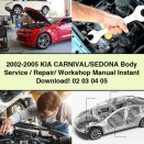 2002-2005 KIA CARNIVAL/SEDONA Body Service/Repair/ Workshop Manual 02 03 04 05