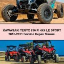 KAWASAKI TERYX 750 FI 4X4 LE SPORT 2010-2011 Service Repair Manual PDF Download