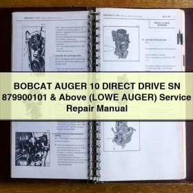 BOBCAT AUGER 10 DIRECT DRIVE SN 879900101 & Above (LOWE AUGER) Service Repair Manual