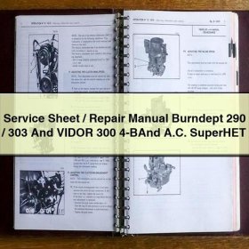 Service Sheet/Repair Manual Burndept 290/303 And VIDOR 300 4-BAnd A.C. SuperHET