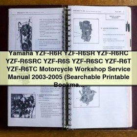 Yamaha YZF-R6R, YZF-R6SR, YZF-R6RC, YZF-R6SRC, YZF-R6S, YZF-R6SC, YZF-R6T, YZF-R6TC Motorcycle Workshop Service Repair Manual 2003-2005