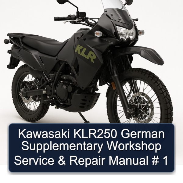 Kawasaki KLR250 German Supplementary Workshop Service & Repair Manual # 1