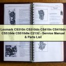 Lexmark CS310n CS310dn CS410n CS410dn CS510de CS510dte C2132-Service Repair Manual & Parts List