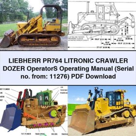 LIEBHERR PR764 LITRONIC Crawler DOZER OperatorS Operating Manual (Serial no. from: 11276)