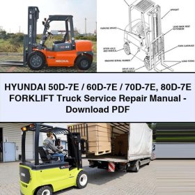 Hyundai 50D-7E/60D-7E/70D-7E 80D-7E Forklift Truck Service Repair Manual-PDF