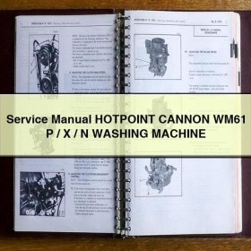 Service Repair Manual HOTPOINT CANNON WM61 P/X/N WASHING MACHINE