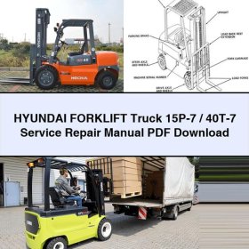 Hyundai Forklift Truck 15P-7/40T-7 Service Repair Manual