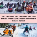 1991 1992 1994 1995 1996 1997 1998 1999 Yamaha Phazer PZ480 models Snowmobile Service Repair Manual