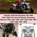 Yamaha YFM 350 Big Bear 350 4WD 1987-1999 ATV Service Repair Workshop Manual
