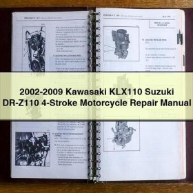 2002-2009 Kawasaki KLX110 Suzuki DR-Z110 4-Stroke Motorcycle Repair Manual