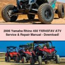 2006 Yamaha Rhino 450 YXR45FAV ATV Service & Repair Manual-PDF