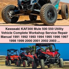 Kawasaki KAF300 Mule 500, 550 Utility Vehicle Complete Workshop Service Repair Manual 1991-2004