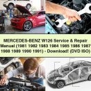 Mercedes-BENZ W126 Service & Repair Manual (1981 1982 1983 1984 1985 1986 1987 1988 1989 1990 1991)- (DVD ISO)