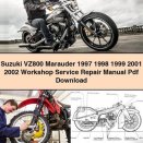 Suzuki VZ800 Marauder 1997 1998 1999 2001 2002 Workshop Service Repair Manual Pdf
