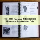 1991-1999 Kawasaki ZXR400 ZX400 Motorcycle Repai German Only