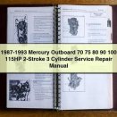 1987-1993 Mercury Outboard 70 75 80 90 100 115HP 2-Stroke 3 Cylinder Service Repair Manual Download PDF