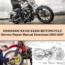 KAWASAKI KX125 KX250 Motorcycle Service Repair Manual 2003-2007