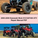 2005-2009 Kawasaki Mule 610 KAF400 ATV Repair Manual