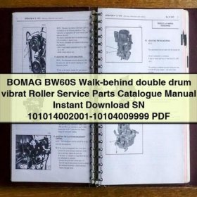 Bomag BW60S Walk-behind Double Drum Vibratory Roller Service Parts Catalogue Manual PDF