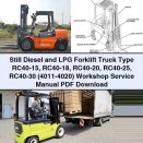 Still Diesel and LPG Forklift Truck Type RC40-15 RC40-18 RC40-20 RC40-25 RC40-30 (4011-4020) Workshop Service Repair Manual