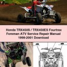 Honda TRX450S/TRX450ES Fourtrax Foreman ATV Service Repair Manual 1998-2001
