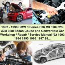 1992-1998 BMW 3 Series E36 M3 318i 323i 325i 328i Sedan Coupe Convertible Workshop Repair Service Manual