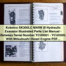 Kobelco SK300LC MARK III Hydraulic Excavator Illustrated Parts List Manual