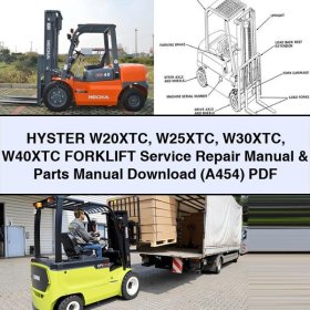 Hyster Gabelstapler W20XTC, W25XTC, W30XTC, W40XTC Reparatur- und Ersatzteilhandbuch (A454)