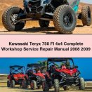 Kawasaki Teryx 750 FI 4x4 Complete Workshop Service Repair Manual 2008 2009