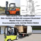 Still Electric Fork Truck R60-16I R60-18I R60-20I Parts List Manual PDF