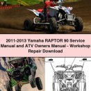 2011-2013 Yamaha RAPTOR 90 Service Manual and ATV Owners Manual-Workshop Repair